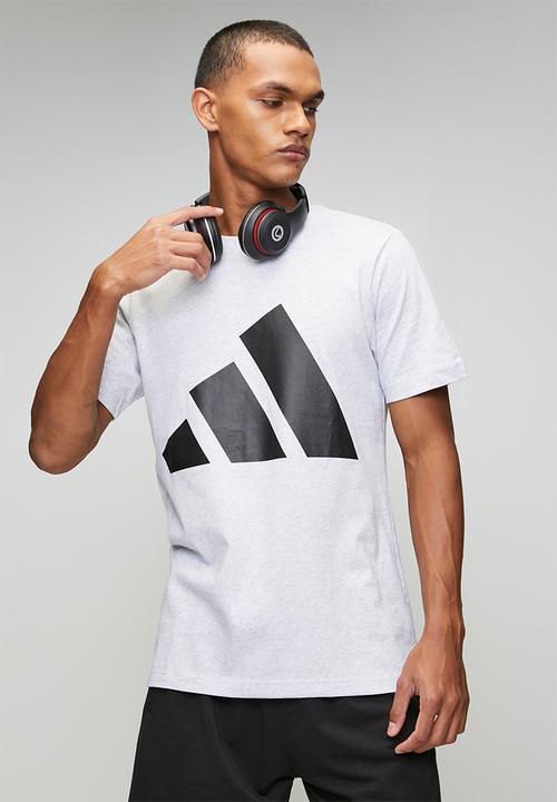 adidas Performance - Big Logo SJ Tee - Light Grey heather / carbon