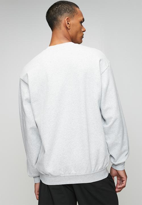adidas Performance - Big Logo FL Sweatshirt   - Light Grey heather / black