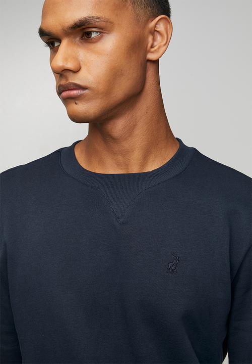 POLO - Aakil Essential Fleece Sweater - Navy