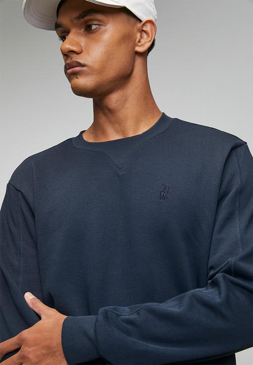 POLO - Aakil Essential Fleece Sweater - Navy