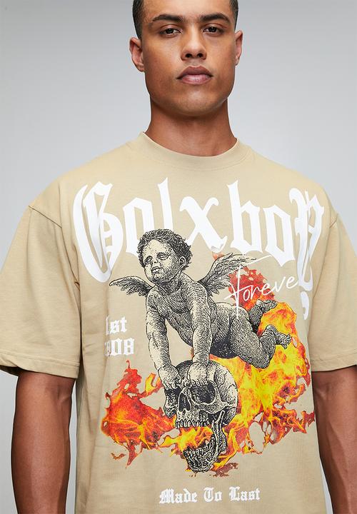 GALXBOY - ANGEL T-SHIRT  - BEIGE