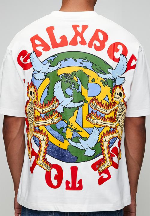GALXBOY - WORLD PEACE T-SHIRT  - WHITE