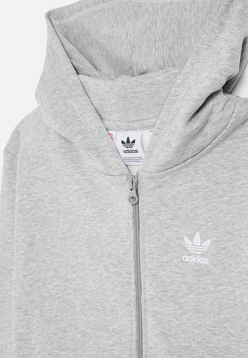 adidas Originals - Full Zip Hoodie Y S26 - Medium Grey Heather