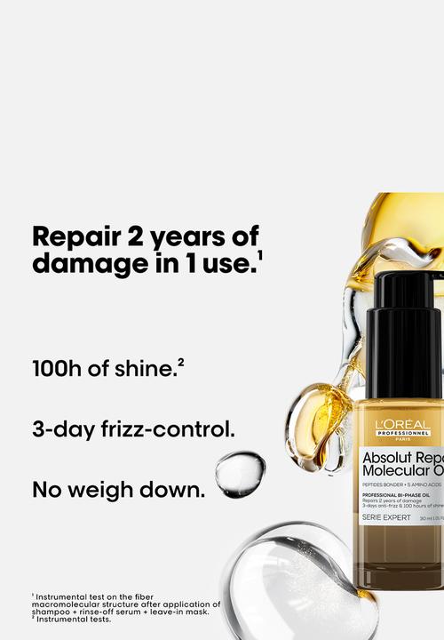 L’Oreal Professionnel - Absolut Repair Molecular Bi-Phase Oil For Damaged Hair - 90ml