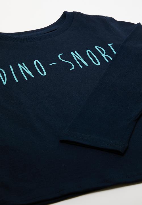 Pop Candy - Dino aop pj set - navy/dino-snore