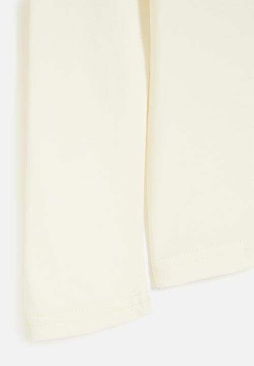 POLO - Skylar embroidered long sleeve tee - off white 