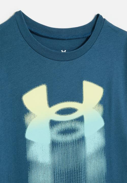 Under Armour - Ua b logo blur short sleeve - wham blue/fade green