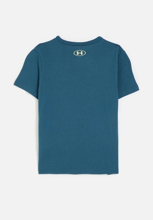 Under Armour - Ua b logo blur short sleeve - wham blue/fade green