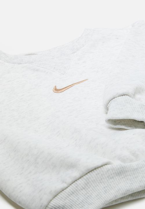 Nike - Nike essential fleece crew set - birch heather