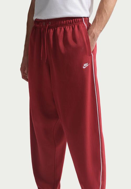 Nike - NSW Club Oversized Knit Track Pants - Red/Wht