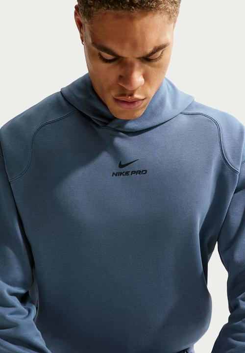 Nike - Nike Pro Dri-FIT Mid Layer Training Hoodie - Blue