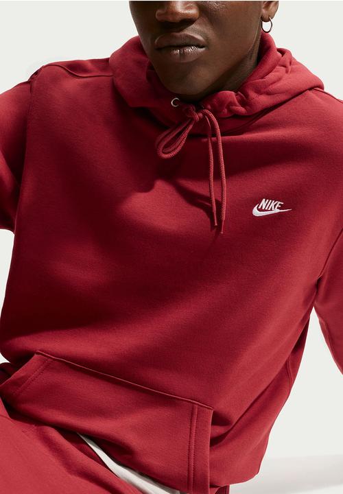 Nike - NSW Club BB Hoodie - Red