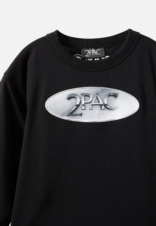 Cotton On - License Long Sleeve Tee - Lcn Bra Washed Black/Tupac