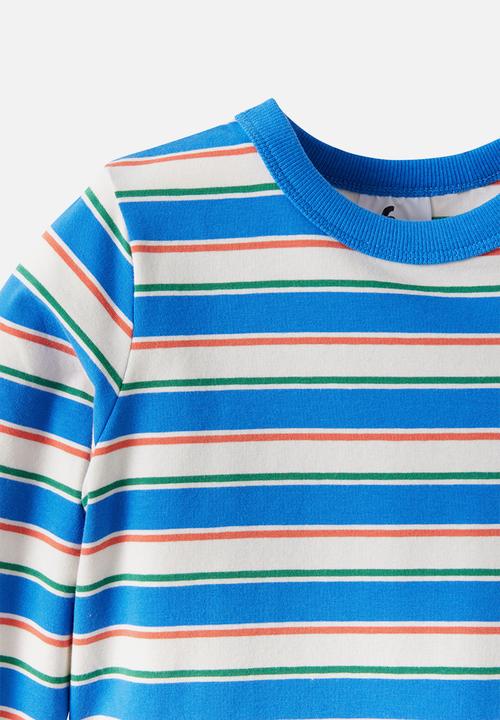 Cotton On - Dreamdrift Long Sleeve Pj Set - Taylor Stripe/Harbour Blue