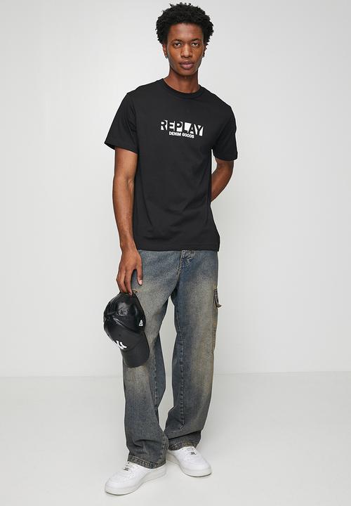Replay - BASIC LOGO SMU T - Black