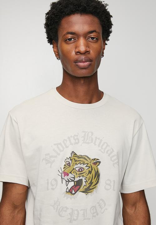 Replay - Tiger Graphic T-Shirt – White