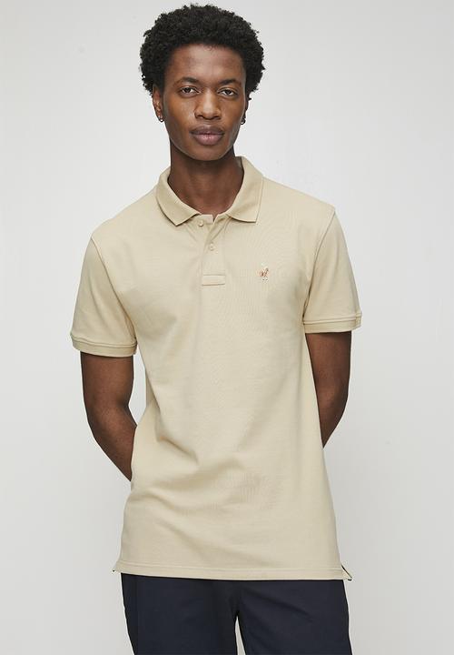 POLO - Carter Essential Pique Short sleeve Golfer - Stone