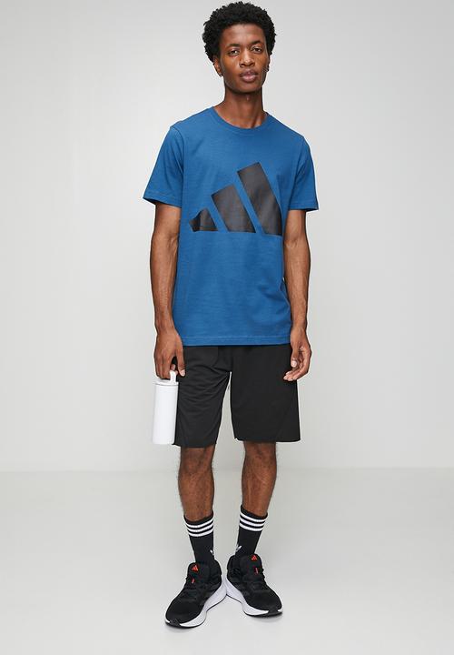 adidas Performance - Big Logo SJ Tee- Dusky Petrol Blue / Black