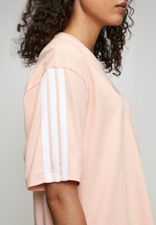 adidas Performance - W 3S Sj Bf T - Blush Pink/White