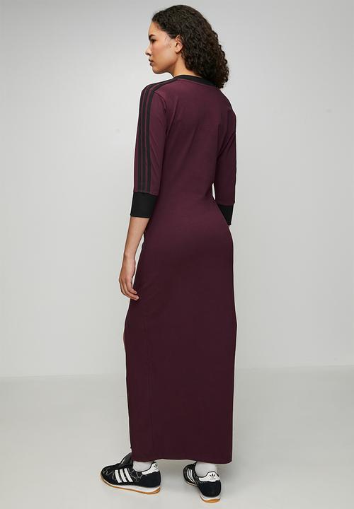 adidas Originals - V-Neck Dress W S26 - Maroon