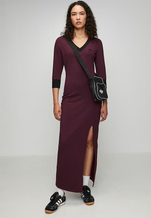 adidas Originals - V-Neck Dress W S26 - Maroon