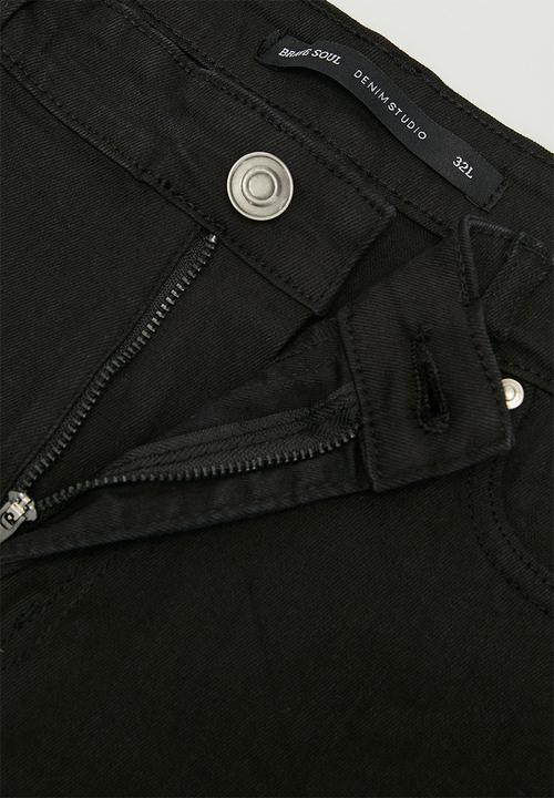 Brave Soul - Denim Skinny Fit Jean Long Length - Black