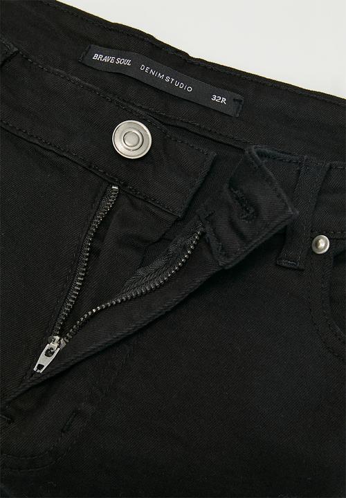 Brave Soul - Denim Skinny Fit Jean Reg Length - Black