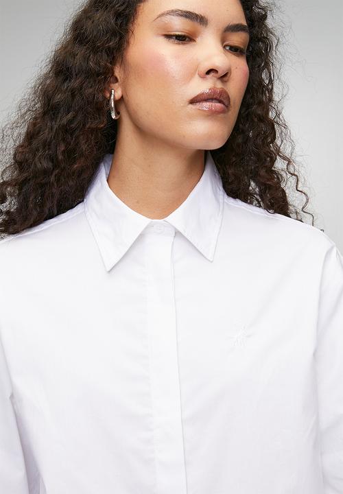 POLO - Wmn Tammy Long Sleeve Relaxed Shirt - White