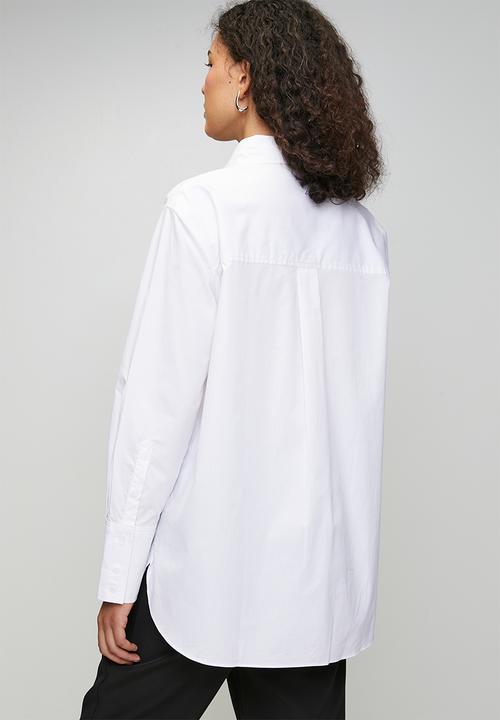 POLO - Wmn Tammy Long Sleeve Relaxed Shirt - White