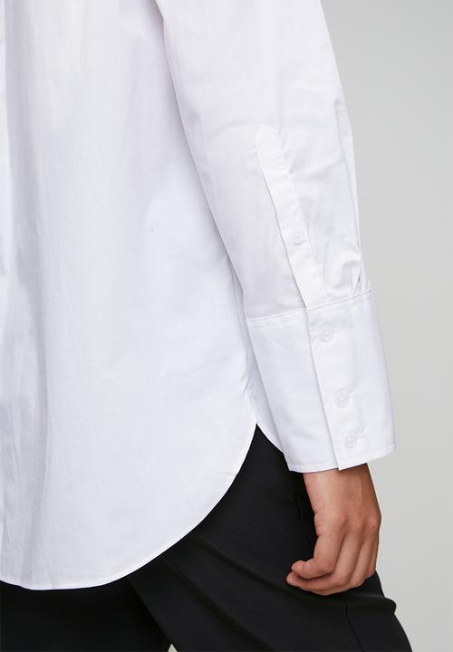 POLO - Wmn Tammy Long Sleeve Relaxed Shirt - White