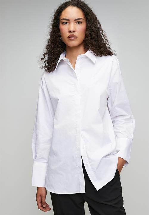 POLO - Wmn Tammy Long Sleeve Relaxed Shirt - White