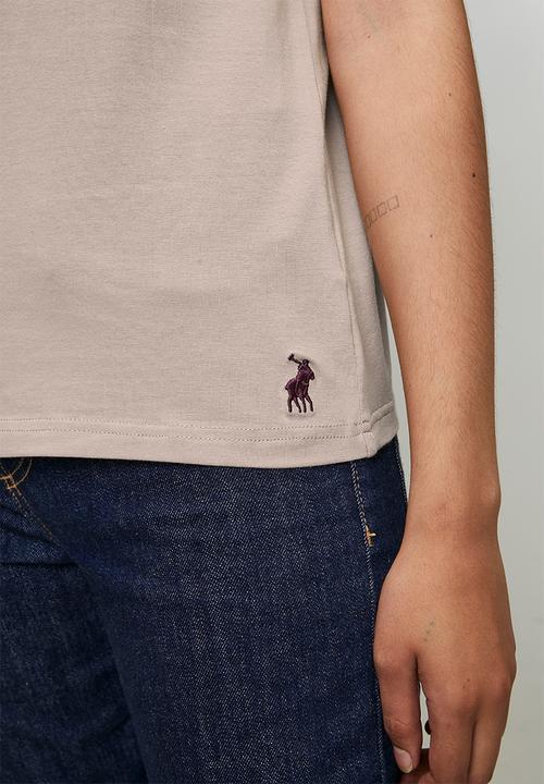 POLO - Wmn Ashley Short Sleeve Mixed Logo T-Shirt - Rose Taupe