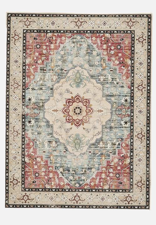 Matteo printed rug - antique amber