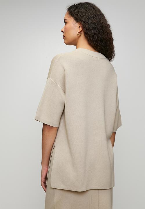 POLO - Wmn Tiffany Knitted Top - Oatmeal