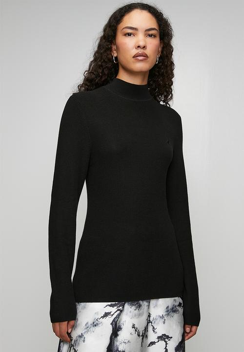 POLO - Wmn Amelia Long Sleeve Mock Neck Knit - Black
