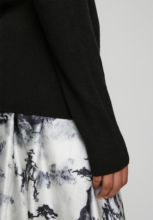 POLO - Wmn Amelia Long Sleeve Mock Neck Knit - Black