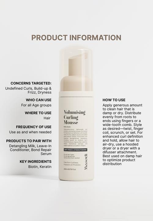 Masodi - Volumising Curling Mousse - 200ml