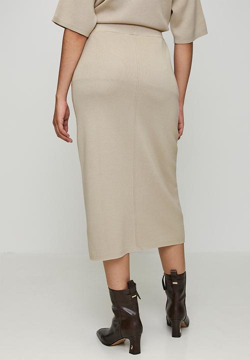POLO - Wmn Tiffany Knit Skirt - Oatmeal