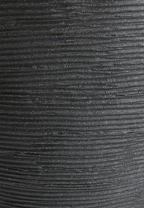 H&S - Ribbed Tall Planter - Black