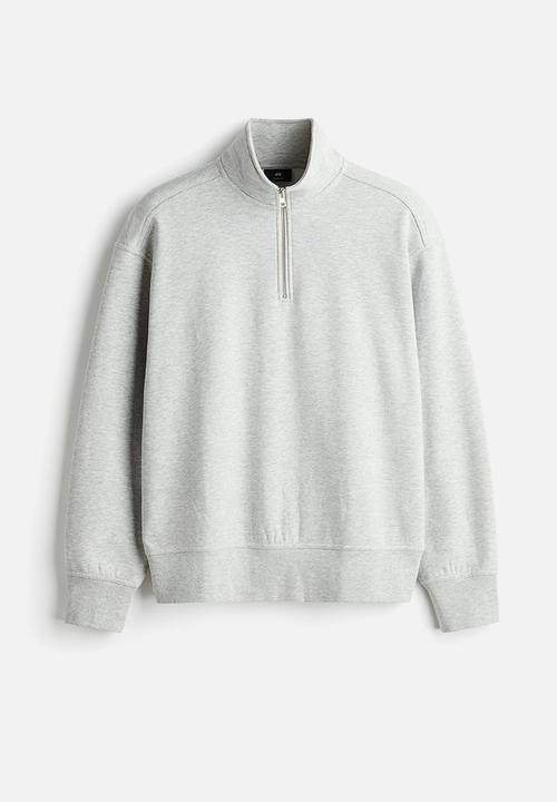 H&M - Loose fit zip-top sweatshirt - grey marl