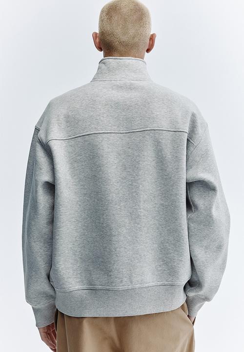 H&M - Loose fit zip-top sweatshirt - grey marl