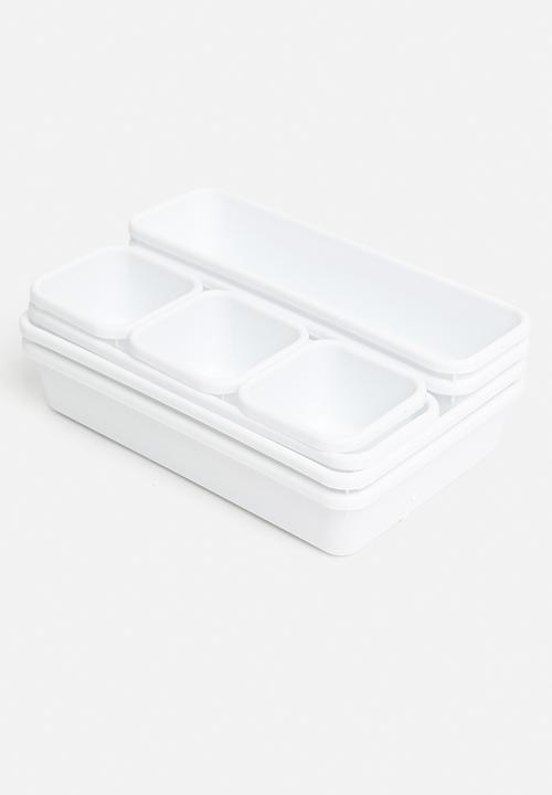Tray Storage Boxes - White