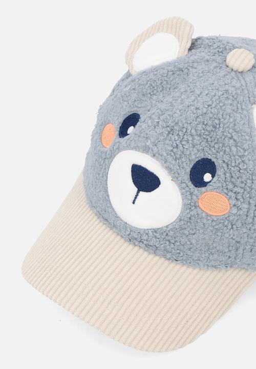 Pop Candy - Teddy fleece novelty snapback - grey/cream
