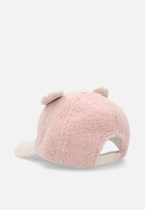 Pop Candy - Teddy fleece novelty snapback - pink/cream