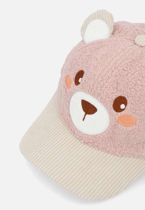Pop Candy - Teddy fleece novelty snapback - pink/cream
