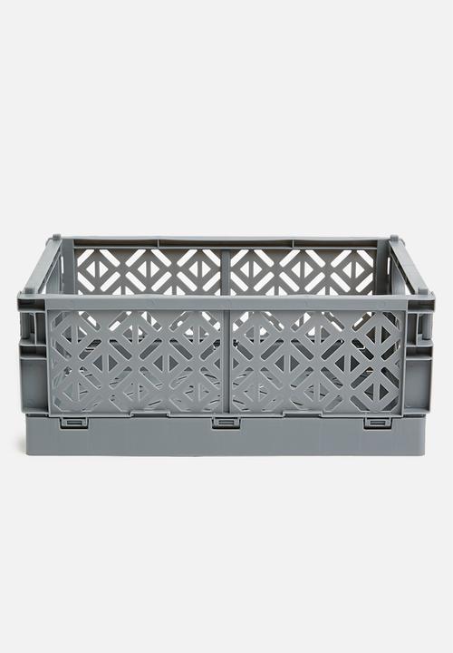 Foldable Crate - Grey