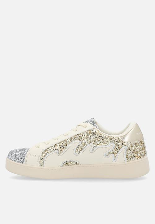 SISSY BOY - Marguerite sneaker - cream & silver