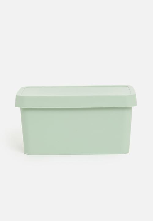 Stack storage box with lid 3.6 L - Green