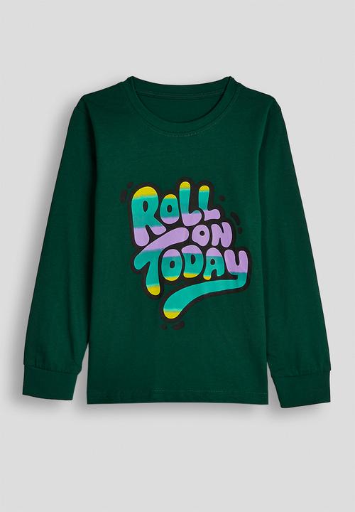 Pop Candy - Slogan pj set - dark green