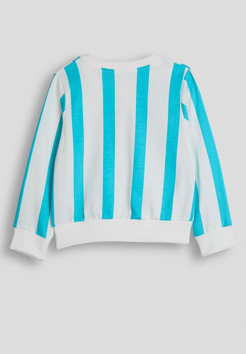 Pop Candy - Candy striped slogan sweatshirt - bright blue/have fun